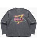 Acidwash waffle knit oversized full-sleeve Front Design