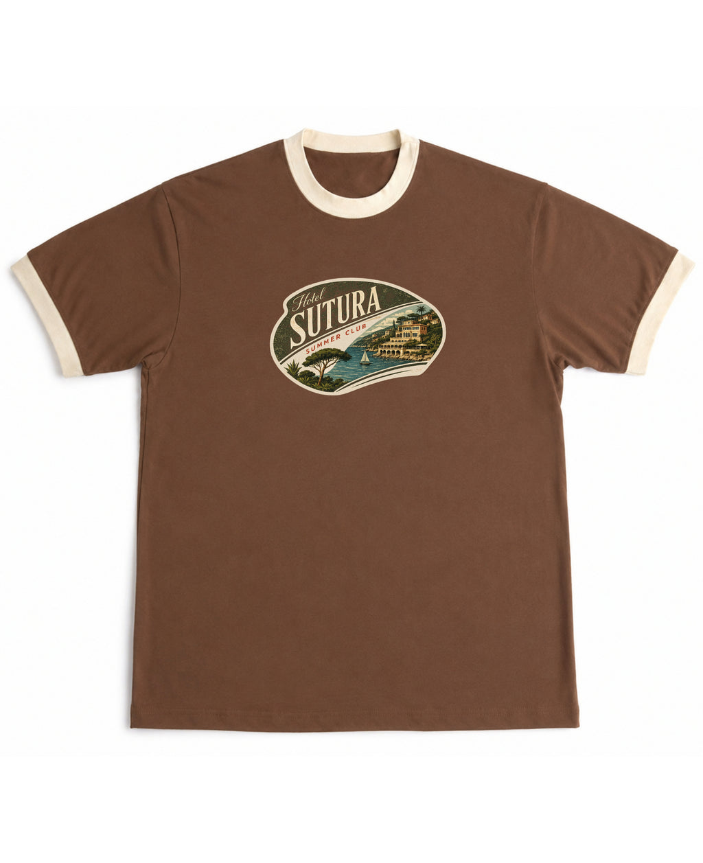 Mousse & Cream Ringer tee Front Design