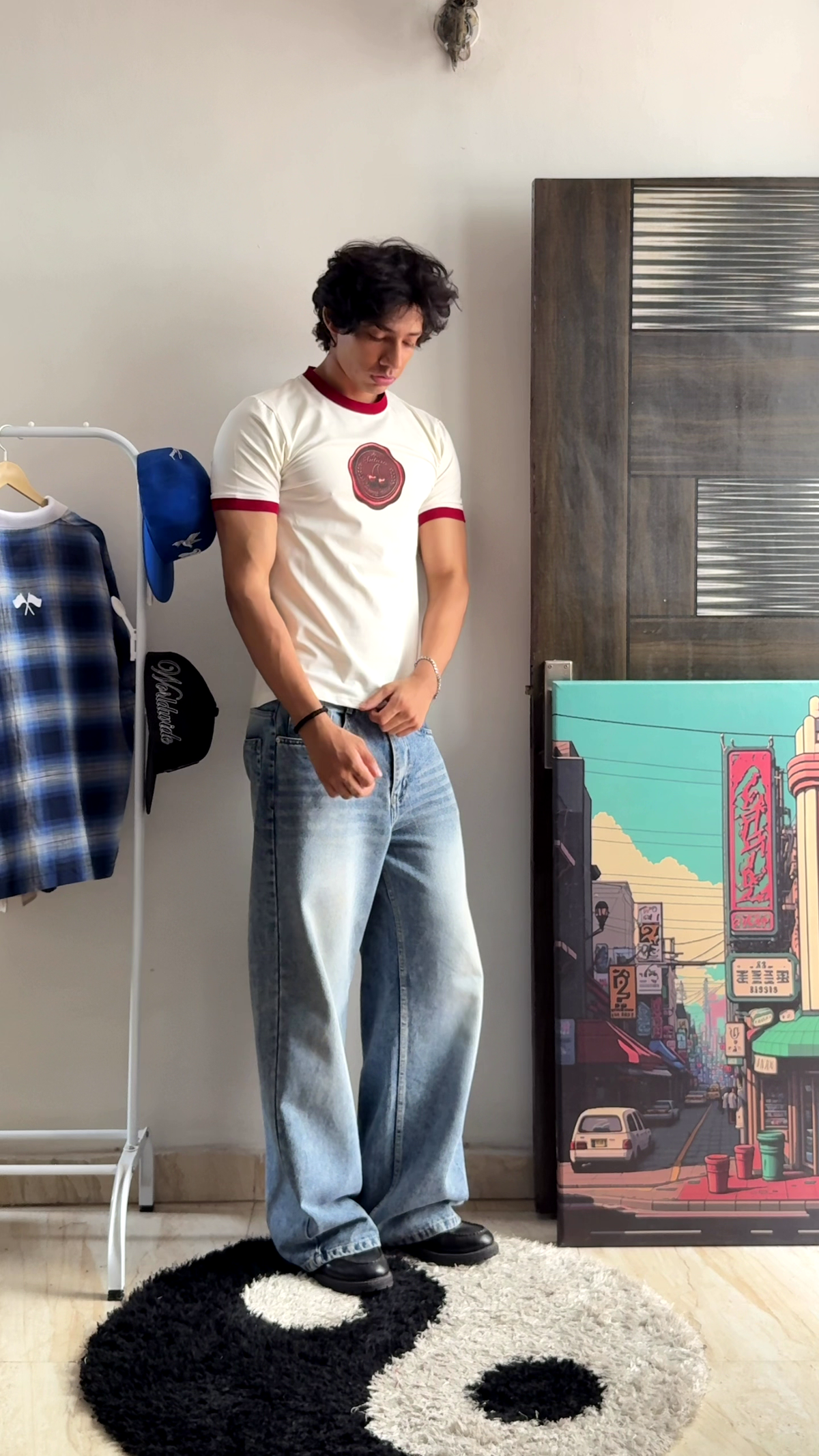Cerise Seal Ringer Tee